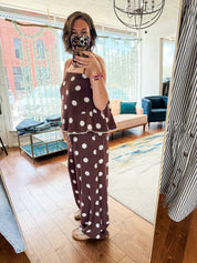 Polka Dot Peplum Top