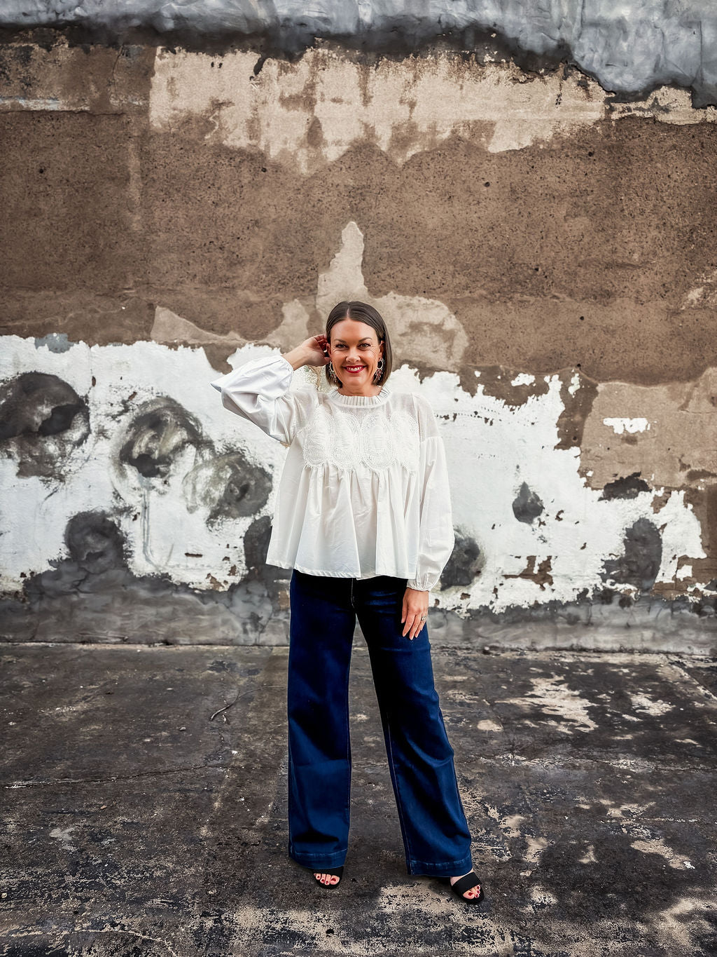 Ellie Applique Long Sleeve Top