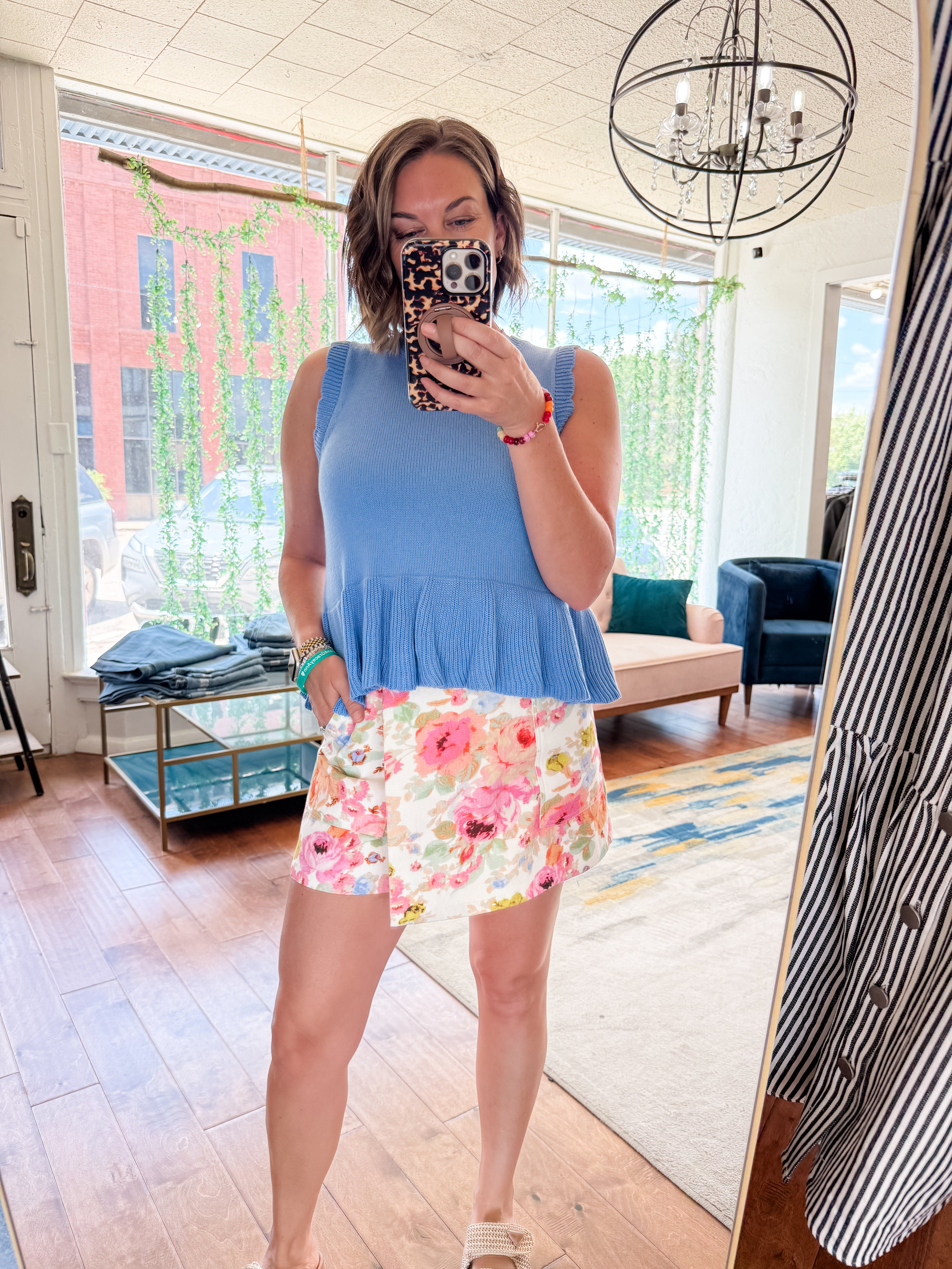 Watercolor Floral Skort
