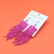 Fringe Beaded Earrings