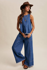 Boho Denim Pant Set