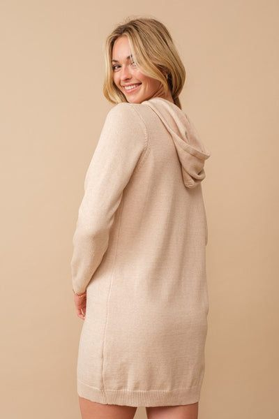 Soft Knit Hooded Sweater Dress