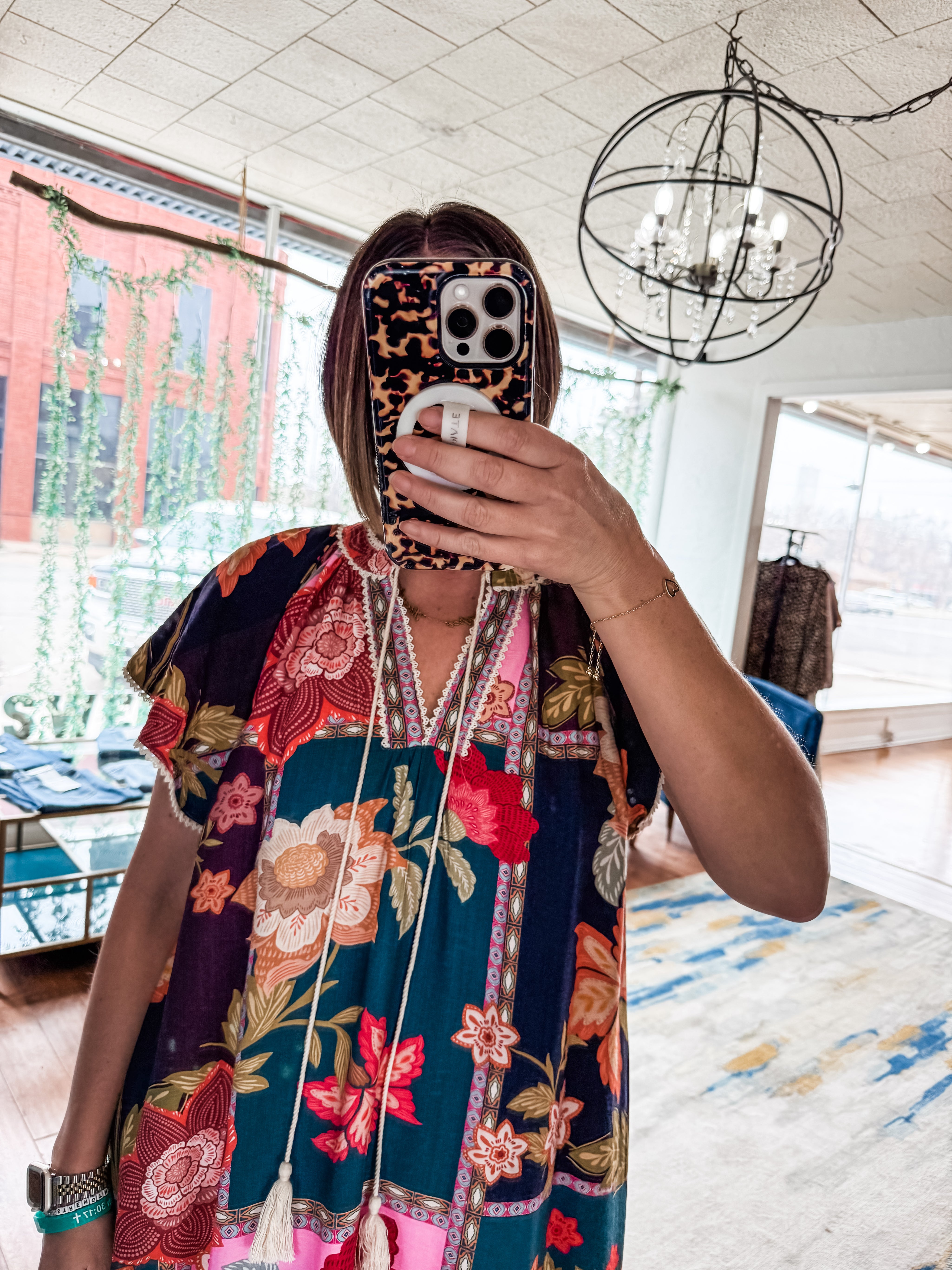 Mix Patchwork Floral Maxi Dress