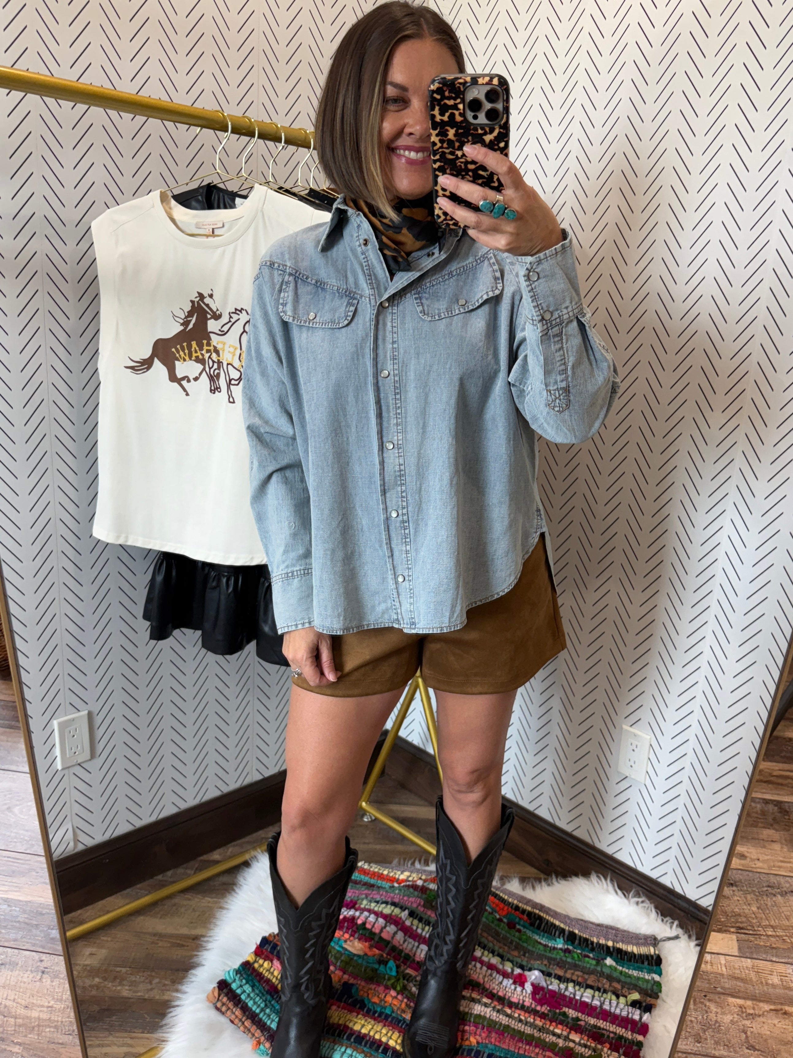 Suede Tailored Shorts