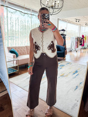 Horse Patch  Sweater Vest