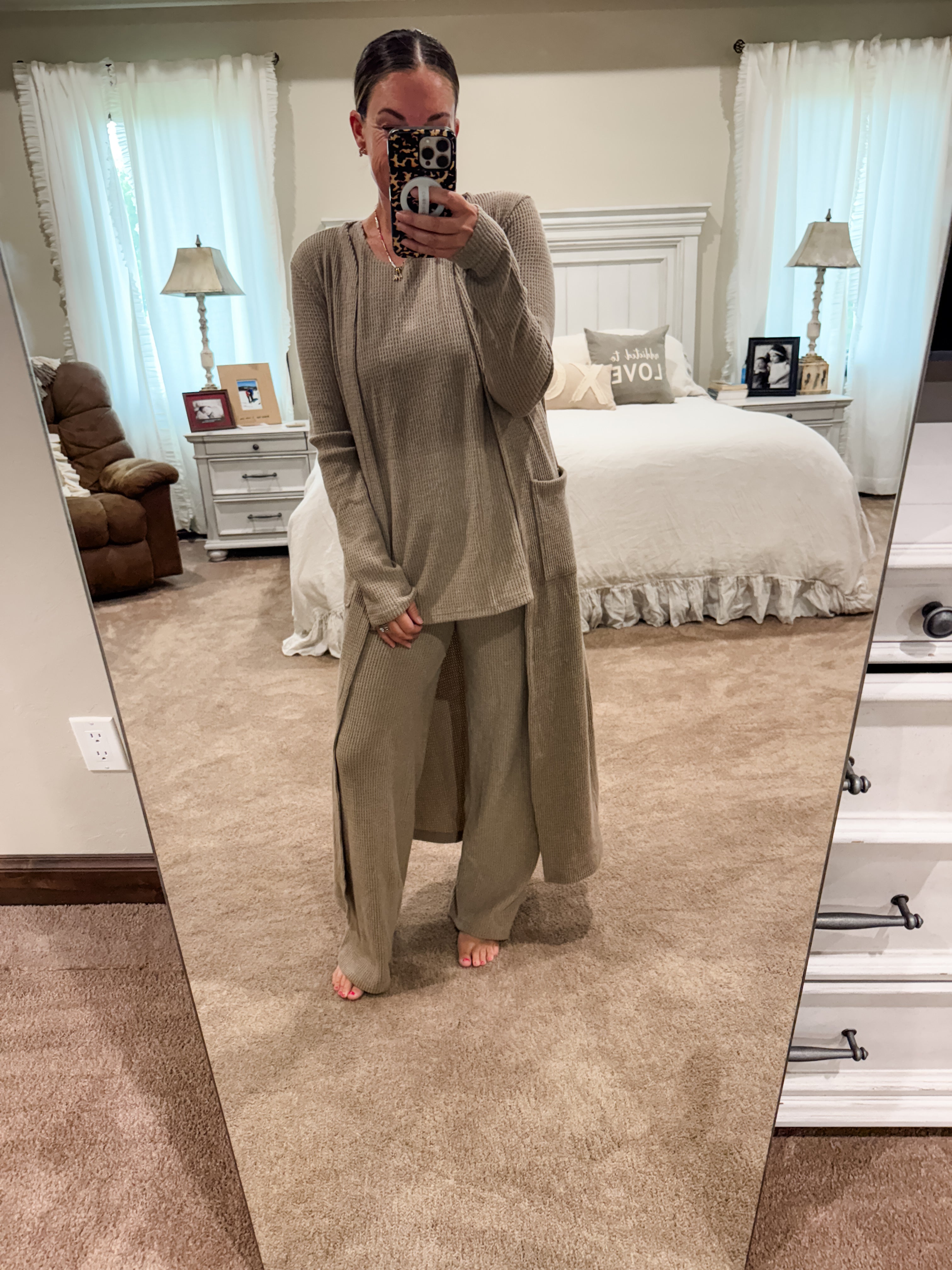 Unwind Waffle Pant Set