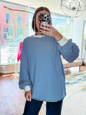 Oversized Striped Pullover
