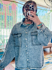 Aurora Studded Denim Top