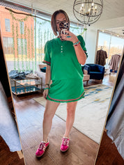 Drawstring Ruffle Hem Skort