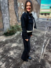 Vintage Washed Frayed Jacket