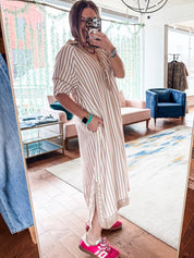 Coastal Stripe Midi Dress