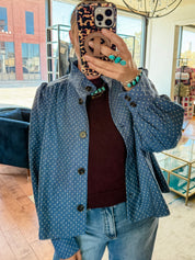 Denim Polka Dot Jacket