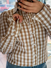 Gingham Pearl Snap