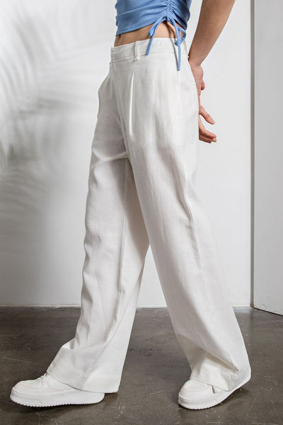 Linen Pintuck Pants