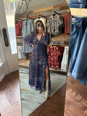 Fall Floral Tier Maxi Dress