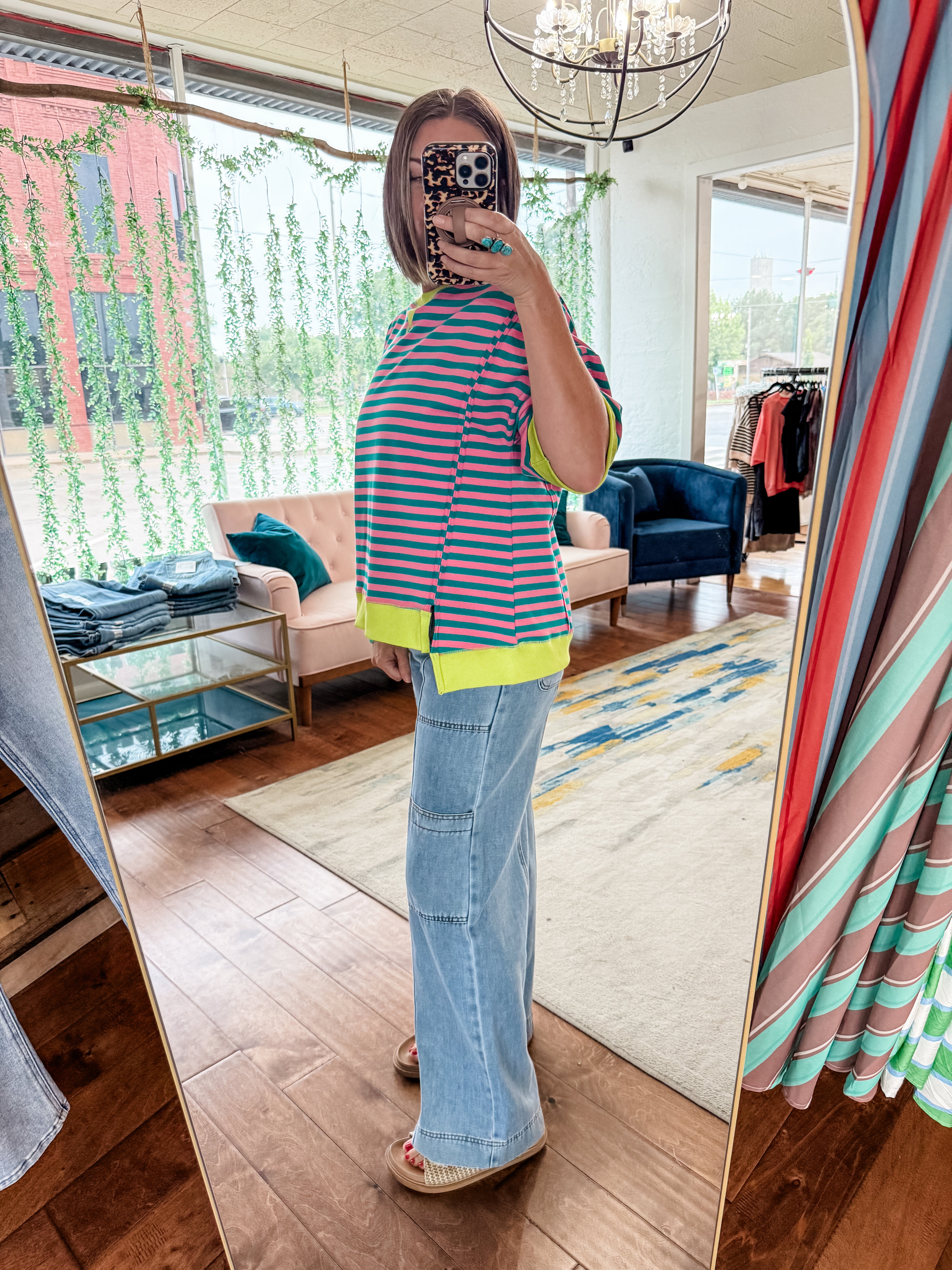 Oversized Stripe Knit Top