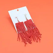 Fringe Beaded Earrings