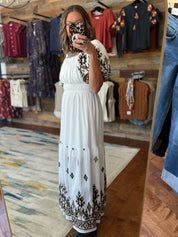 Southwest Bubble Maxi Dress