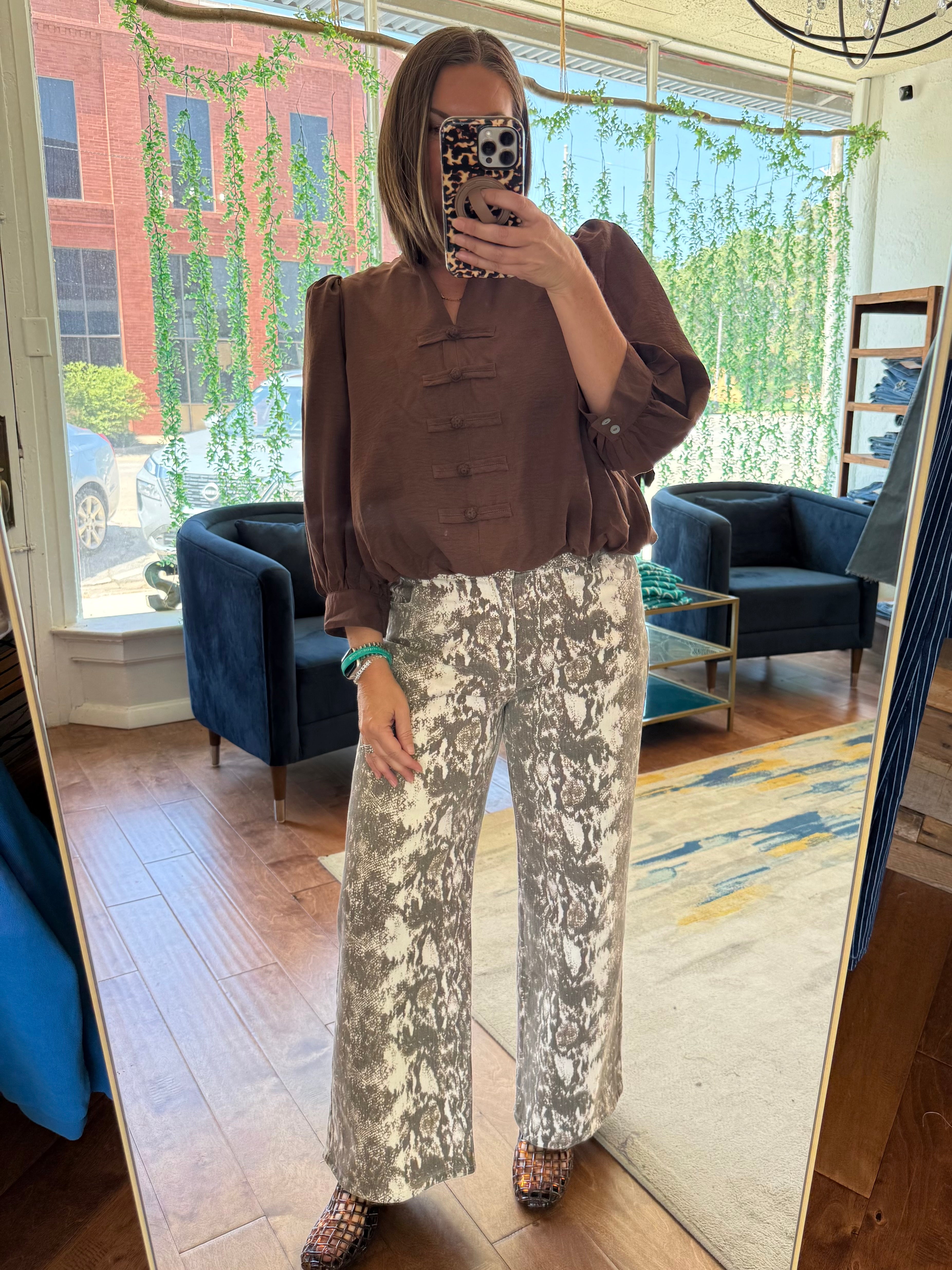 Vintage Button Bubble Top