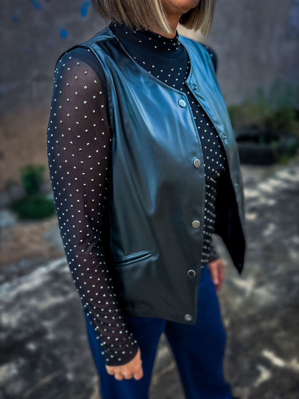 Vegan Leather Vest