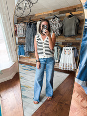 Chunky Stripe Sweater Vest