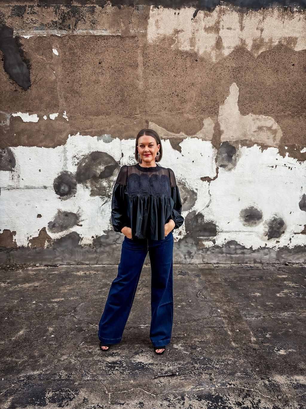 Ellie Applique Long Sleeve Top