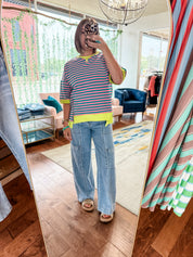 Oversized Stripe Knit Top