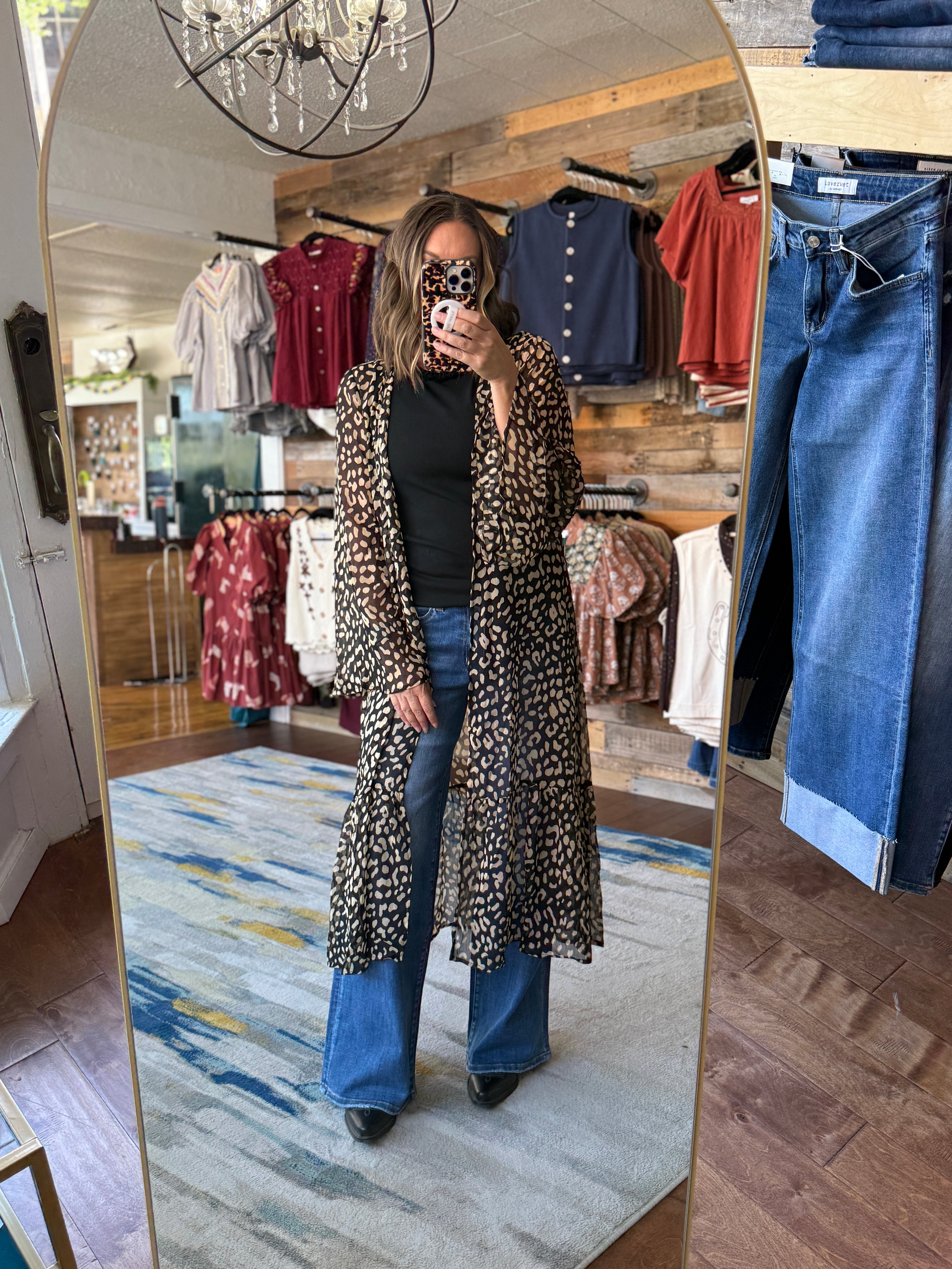 Leopard Tiered Kimono