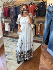 Southwest Bubble Maxi Dress