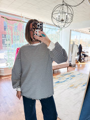 Oversized Striped Pullover