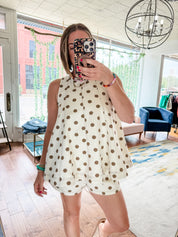 Mineral Washed Polka Dot Swing Top