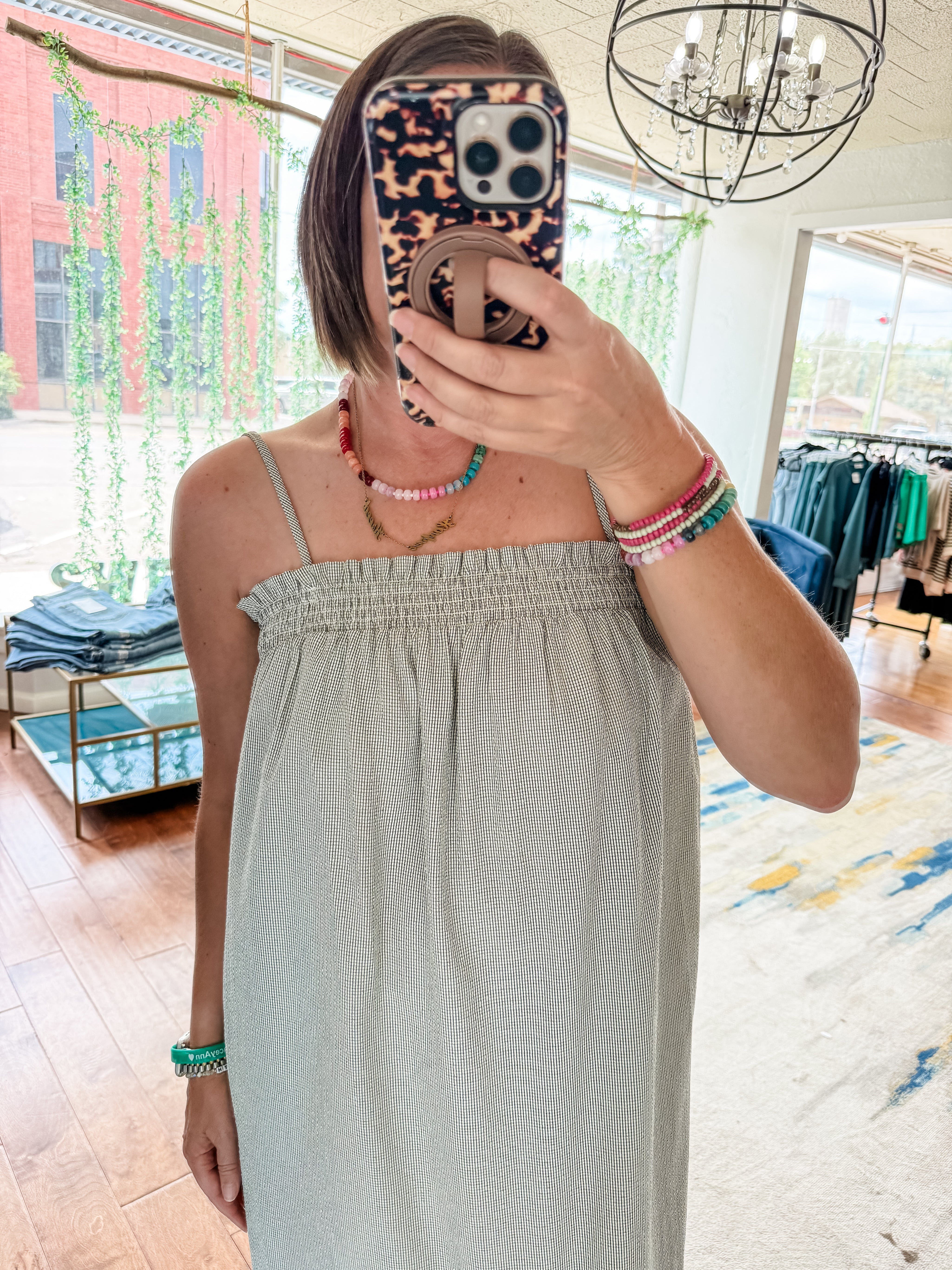 Striped Sleeveless Midi Dress