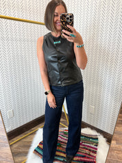 Vegan Leather Vest