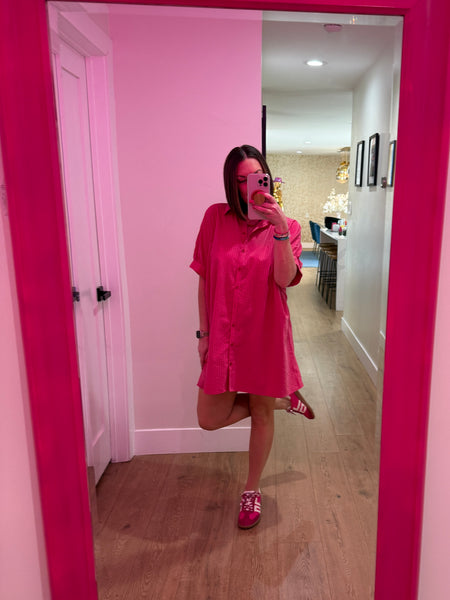 Cherry Punch Shirt Dress