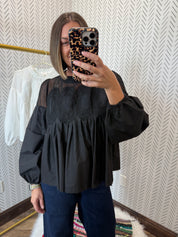 Ellie Applique Long Sleeve Top