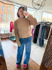 Ribbed Turtleneck Sweater