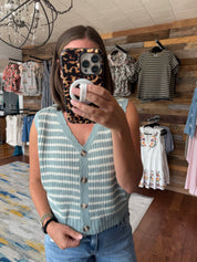 Chunky Stripe Sweater Vest