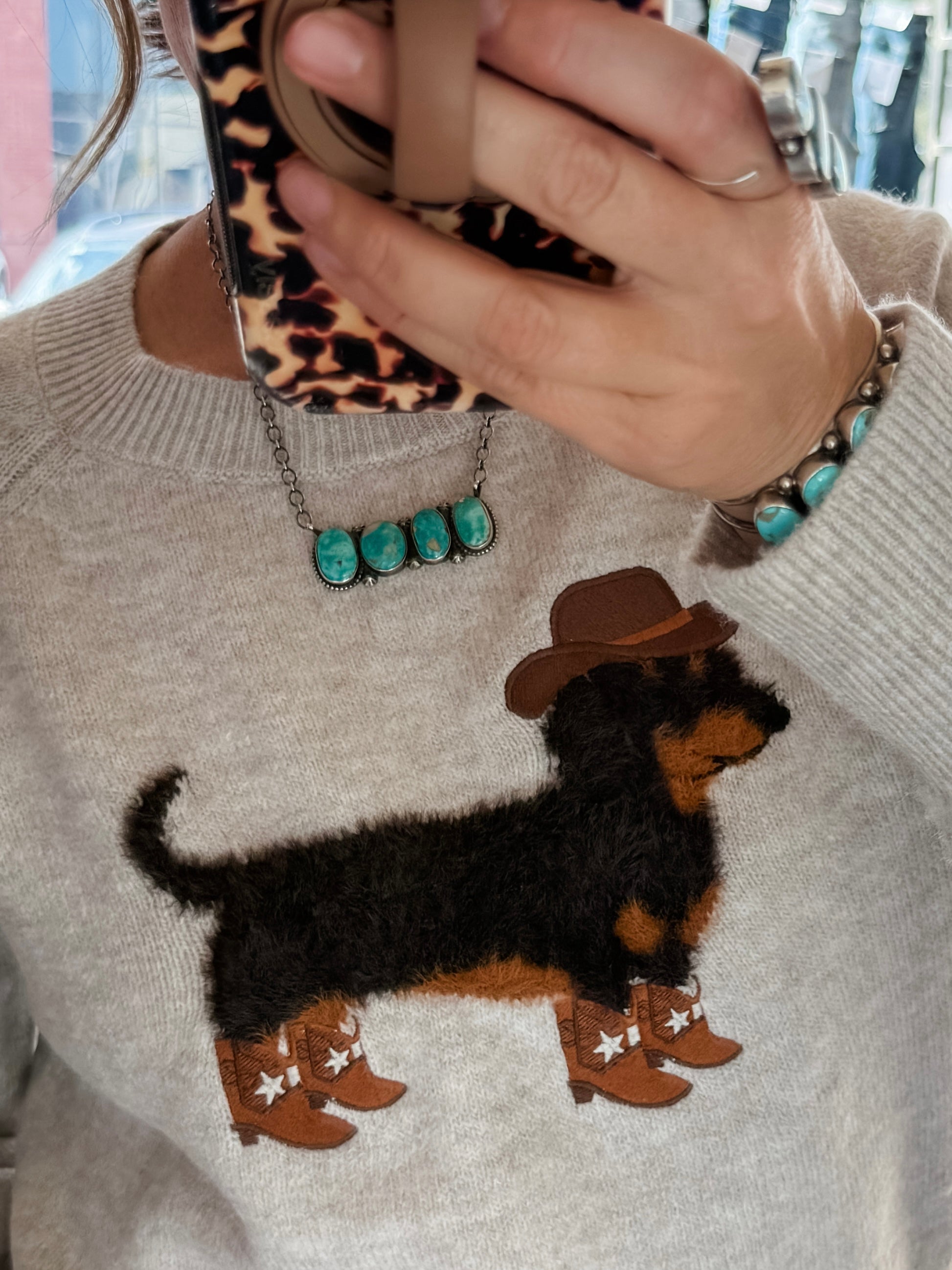 Cowboy Dachshund Sweater
