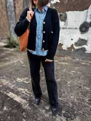 Whipstitch Sweater Cardigan