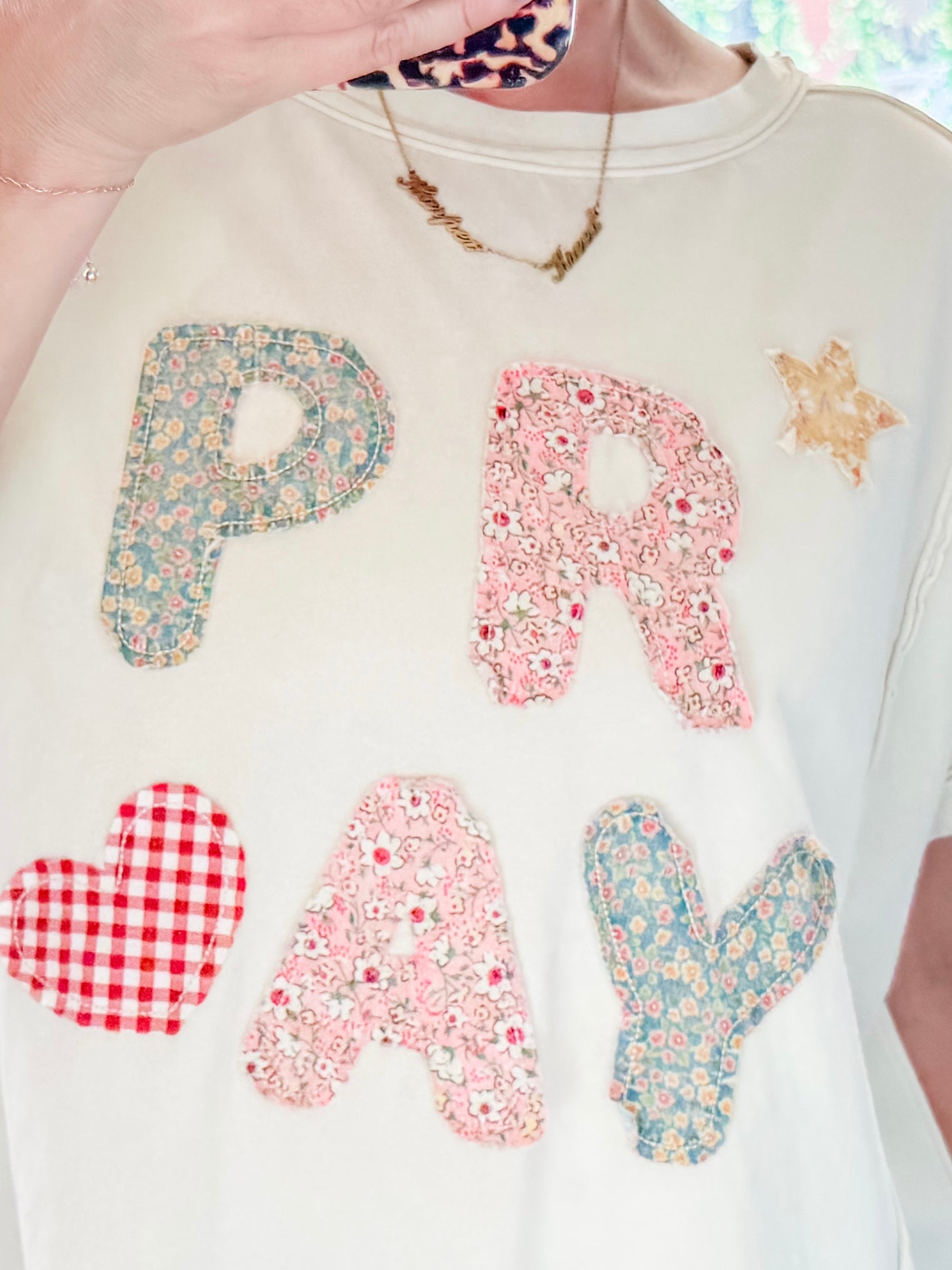 Patchwork Pray Tee