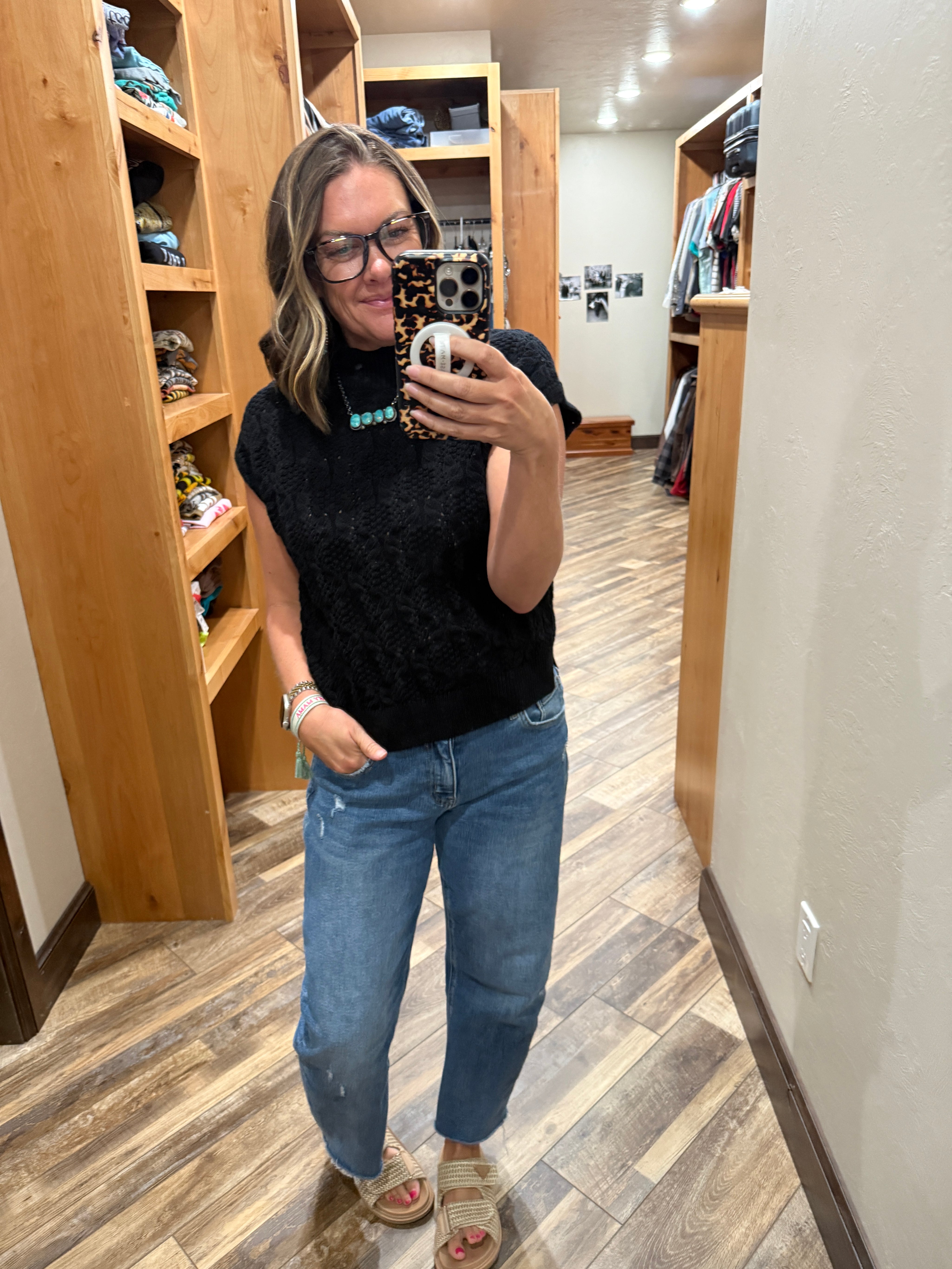 Cable Knit Sleeveless Sweater