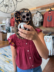 Wildberry Bloom Flutter Top