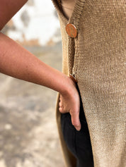 Sleeveless Open Longline Sweater