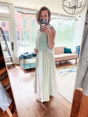 Summer Stripe Midi Skirt