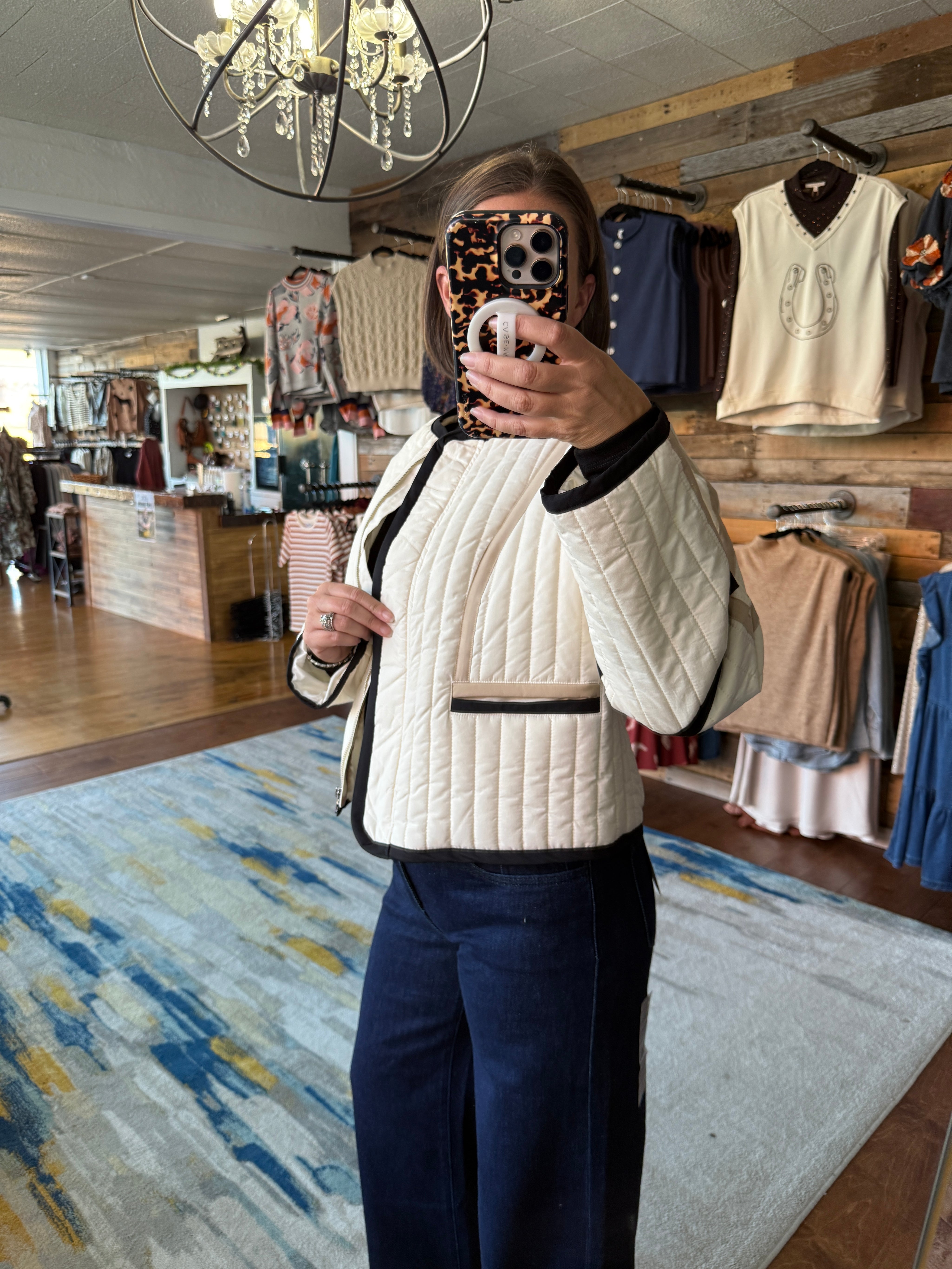 Piped Quilted Jacket