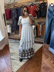 Southwest Bubble Maxi Dress