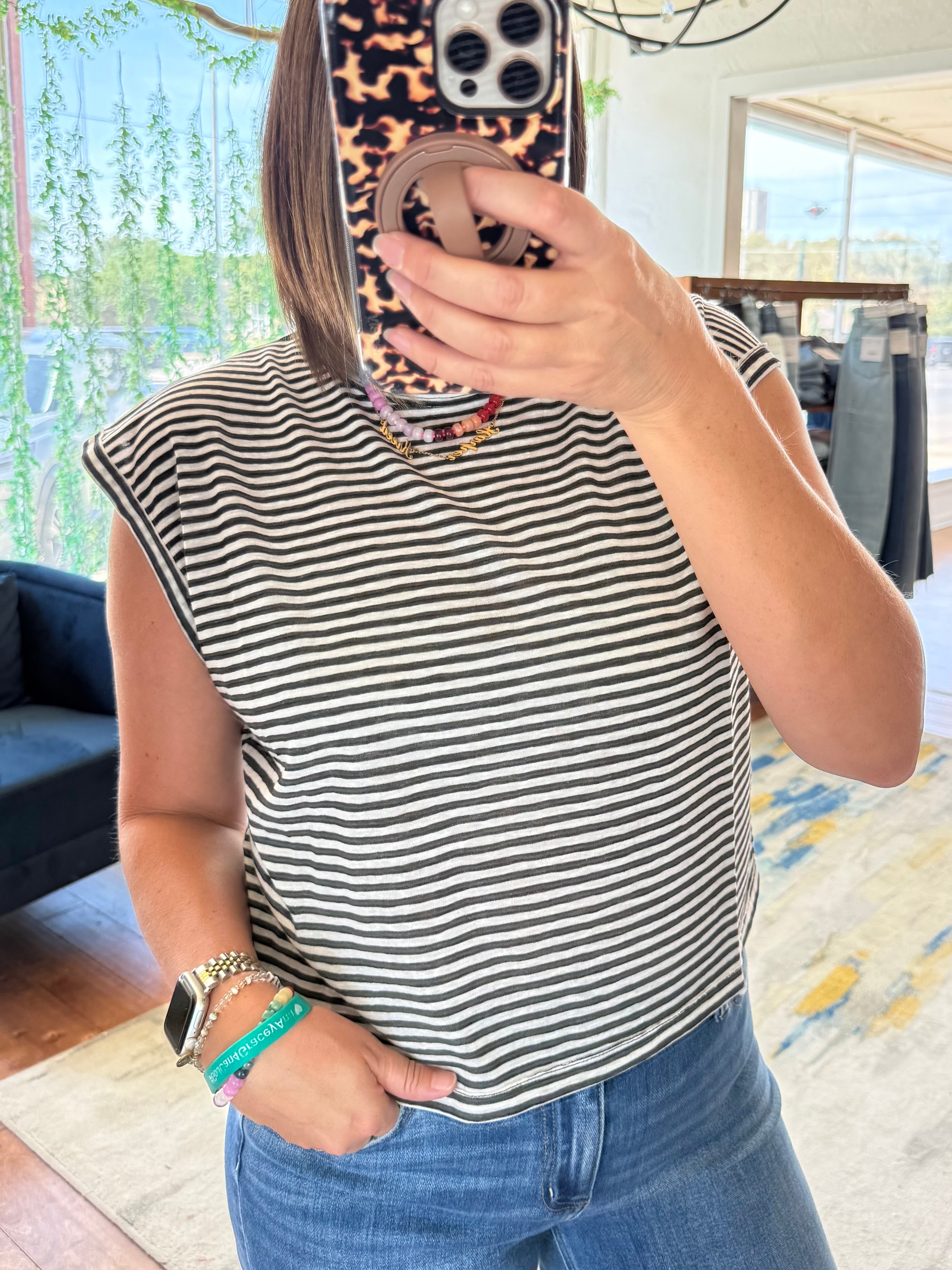Summer Black Muscle Tee