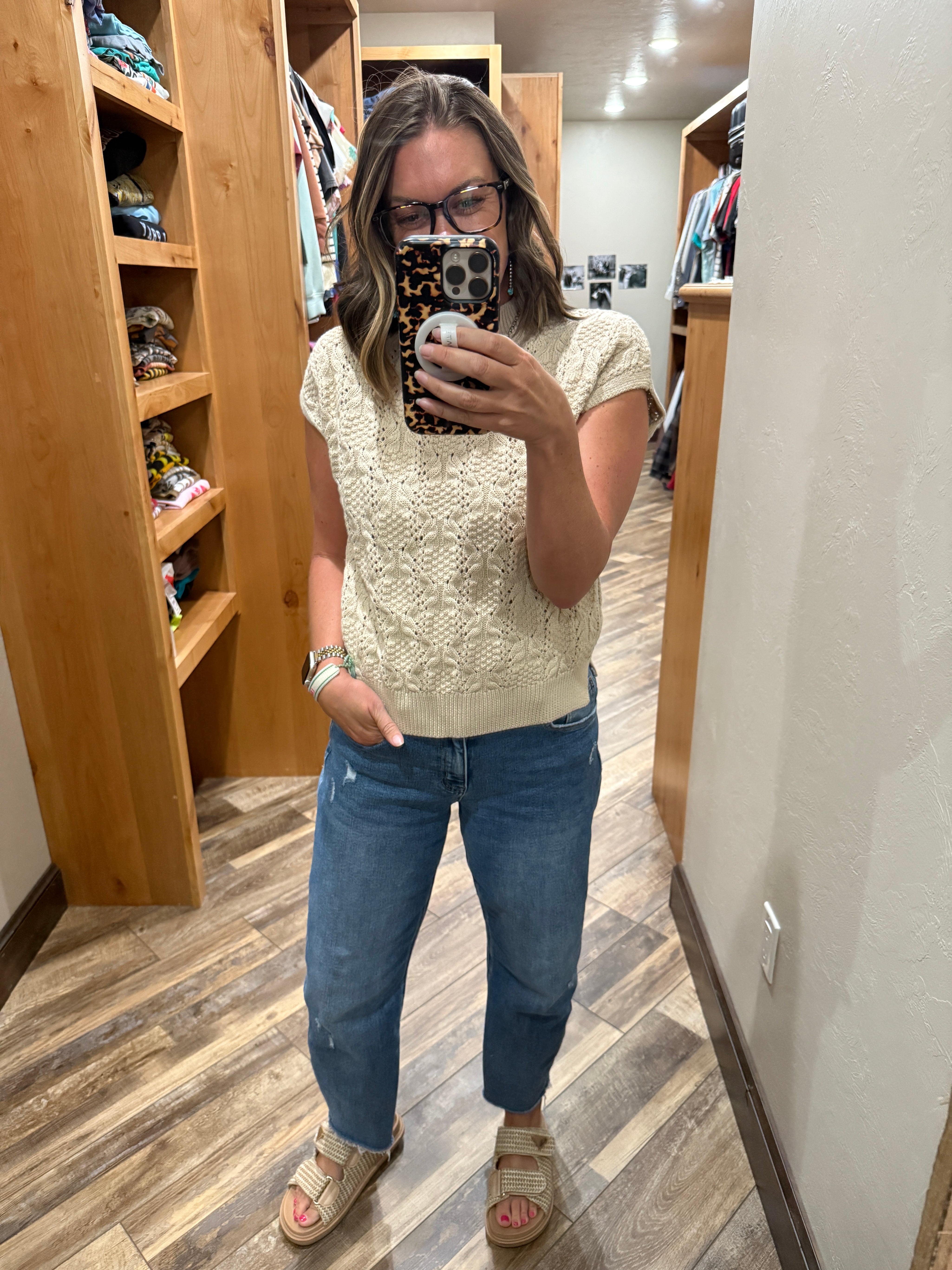 Cable Knit Sleeveless Sweater