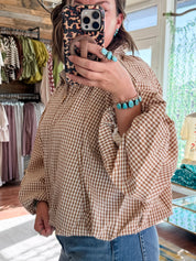 Gingham Bubble Jacket