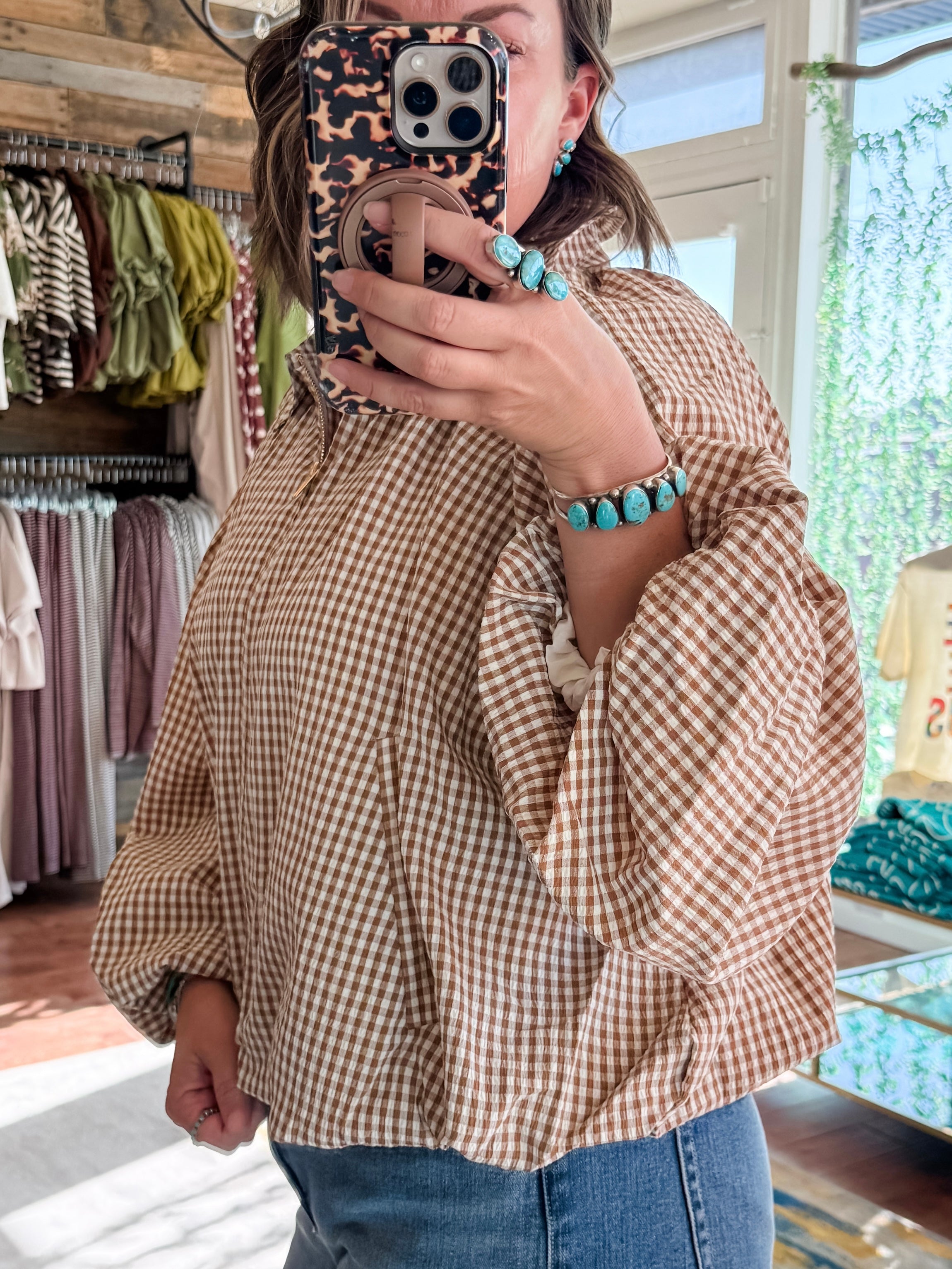 Gingham Bubble Jacket